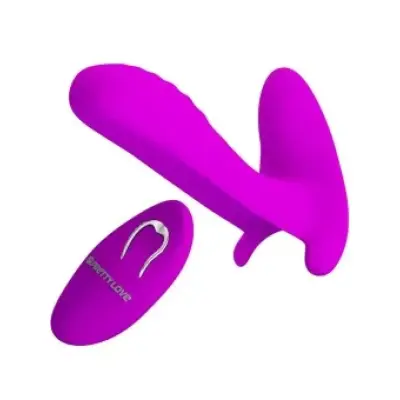 Pretty Love Massager & Vibrator 12 Vibrations Remote Control Purple