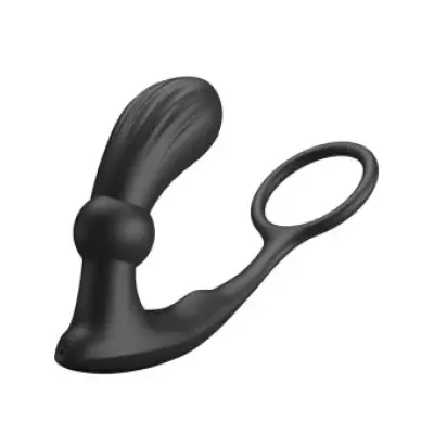 Pretty Love Warren Black Anal Ring & Vibrator