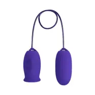 Pretty Love Youth - Äggvibrator - Daisy Uppladdningsbar Vibratorstimulator med 12 vibrationsfunktioner & 3 slickfunktioner - Violett