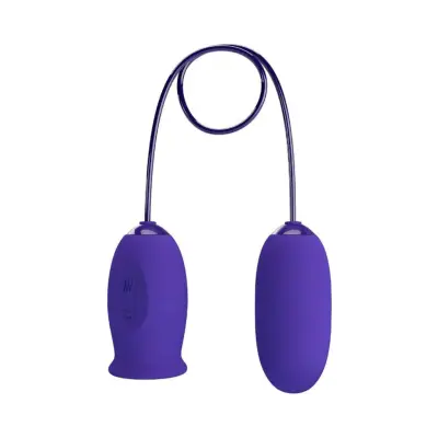 Pretty Love Youth - Äggvibrator - Daisy Uppladdningsbar Vibratorstimulator med 12 vibrationsfunktioner & 3 slickfunktioner - Violett