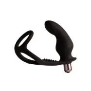Rocks-Off Ro-Zen Rro Anal Plug With Vibrating Penis Ring Black