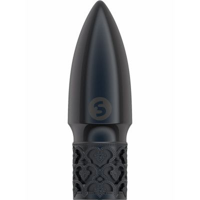 Royal Gems: Glitter, 10 Speed Rechargeable Bullet, svart