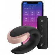 Satisfyer Connect: Double Love, Luxury Partner Vibrator, svart