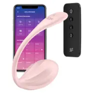Satisfyer Connect: Ribbed Petal, Wearable Vibrator, rosa