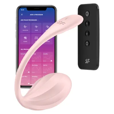 Satisfyer Connect: Ribbed Petal, Wearable Vibrator, rosa