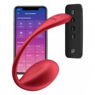 Satisfyer Connect: Shiny Petal, Wearable Vibrator, röd