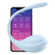 Satisfyer Connect: Smooth Petal, Wearable Vibrator, blå