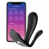 Satisfyer Connect: Top Secret +, Wearable Vibrator, svart