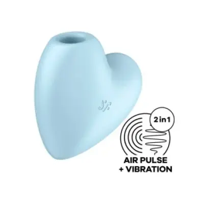Satisfyer Cutie Heart Air Pulse Stimulator & Vibrator Blue