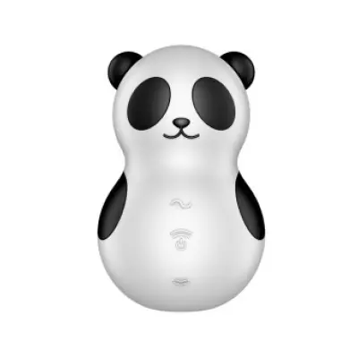 Satisfyer Pocket Panda Stimulator & Vibrator Black And White