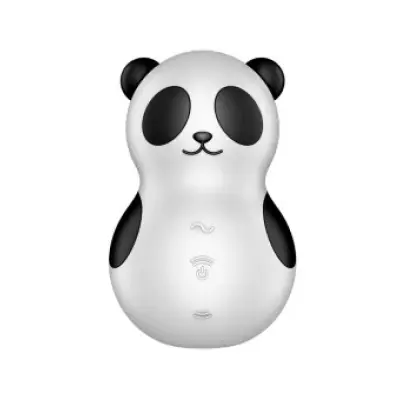 Satisfyer Pocket Panda Stimulator & Vibrator Black And White