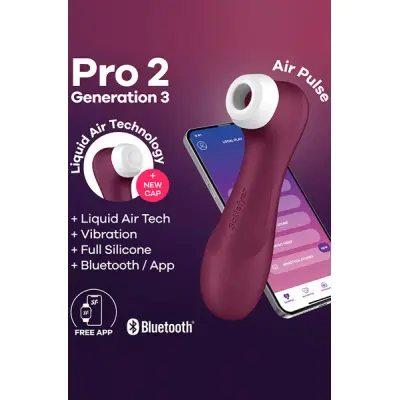 Satisfyer Pro 2 Gen. 3 With Liquid Air& Bluetooth App Red