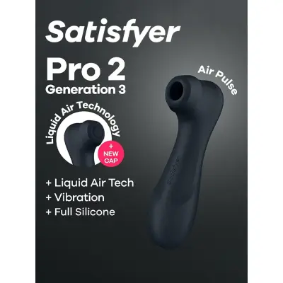 Satisfyer Pro 2 Generation 3 With Liquid Air Black