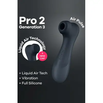Satisfyer Pro 2 Generation 3 With Liquid Air Black