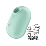 Satisfyer Pro To Go 2 Double Air Pulse Stimulator & Vibrator Green