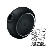 Satisfyer Pro To Go 3 Double Air Pulse Stimulator & Vibrator Black