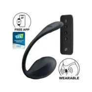 Satisfyer Ribbed Petal G Point Stimulator Remote Control Black Free App