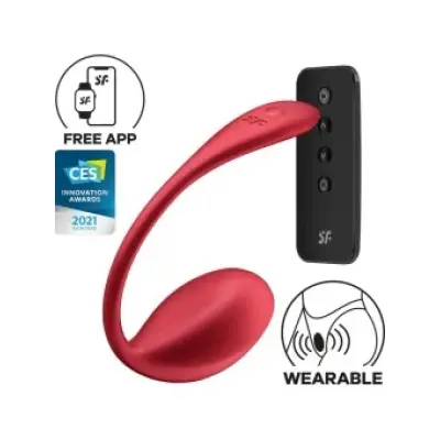 Satisfyer Shiny Petal G Point Remote Control Stimulator Red Free App