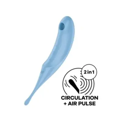 Satisfyer Twirling Pro Air Pulse Stimulator & Vibrator Blue