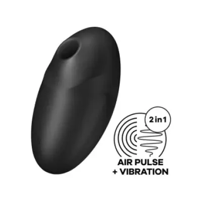 Satisfyer Vulva Lover 3 Air Pulse Stimulator & Vibrator Black