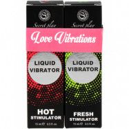 Secret Play: Love Vibrations, Liquid Vibrator, Hot/Fresh, 2 x 15 ml