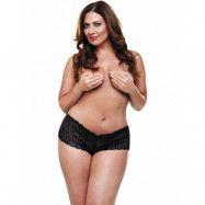 Secrets: Vibrating Lace Boy Short, Plus Size