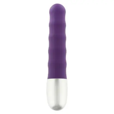 Seven Creations Discretion Ribbed Vibrator Purple