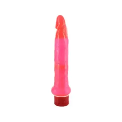SEVEN CREATIONS - JELLY THIN PINK ANAL VIBRATOR