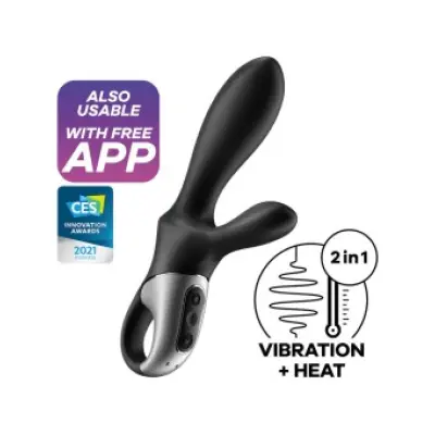 Satisfyer Heat Climax+ Anal Vibrator App Black