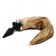 Silicone Butt Plug with Fox Tail - vibrator