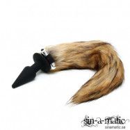 Silicone Butt Plug with Fox Tail - vibrator