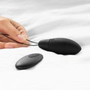 Sinful Rechargeable Remote Control Vibrating Love Egg - Black