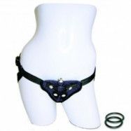 Sportsheets Black Velvet Harness med Vibrator - Black