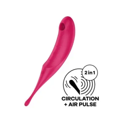 Satisfyer Twirling Pro Air Pulse Stimulator & Vibrator Red
