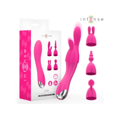 INTENSE - CHER VIBRATOR WITH 20 PATTERNS AND INTERCHANGEABLE HEADS