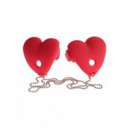 VIBRATING HEART PASTIES RED