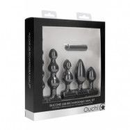 Vibrating Silicone Anal Set