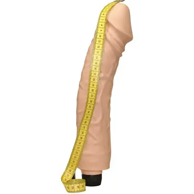 Queeny Love: Giant Lover Dildovibrator, 33 cm, ljus