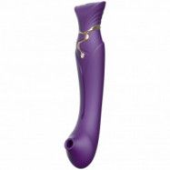 Zalo Queen Pulsewave 2-in-1 App-Styrd Lufttrycksvibrator   - Lila