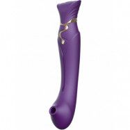 Zalo: Queen Set, G-spot PulseWave Vibrator with Suction Sleeve, lila