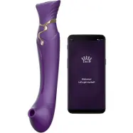 Zalo: Queen Set, G-spot PulseWave Vibrator with Suction Sleeve, lila