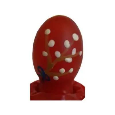 Condomerie Handpainted Novelty Condoms Easter Egg Red