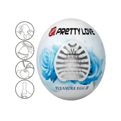 Pretty Love Male Masturbator Egg White