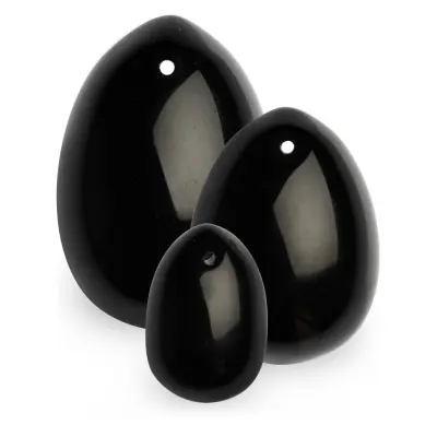 La Gemmes: Yoni Egg Set, Black Obsidian