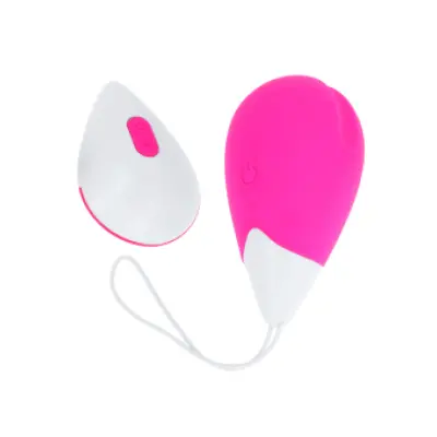 Ohmama Textured Vibrating Egg 10 Modes Pink And White