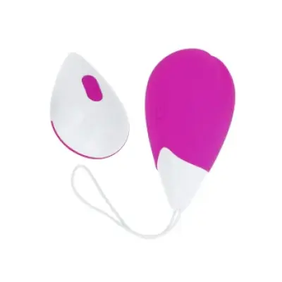 Ohmama Textured Vibrating Egg 10 Modes Purple And White