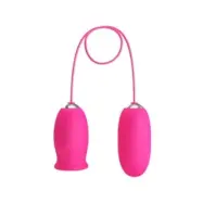 Pretty Love Daisy Vibrating Egg + Clitoris Stimulating Tongue Pink