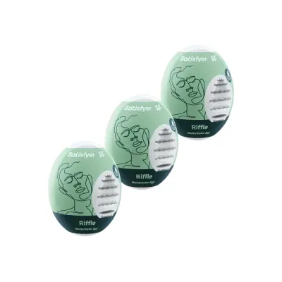 Satisfyer Masturbator Egg Riffle 3-pack