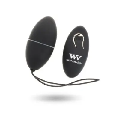 Womanvibe Alsan Egg Remote Control Black Silicone Black