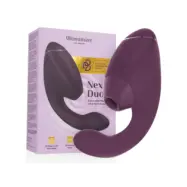 WOMANIZER - DUO NEXT DUAL CLITORAL & G-SPOT STIMULATOR DARK PURPLE